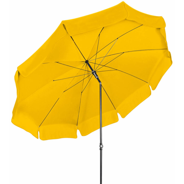 VidaXL Gartenschirm Gelb - 250cm Baumwolle & Holz